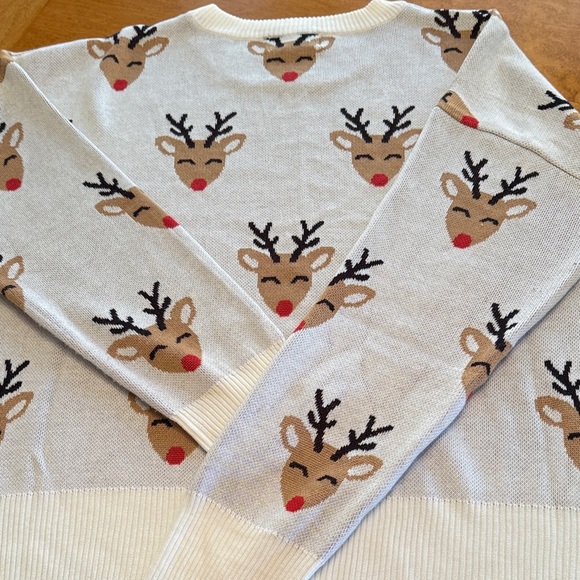 Beach Riot for Anthropologie absolutely love this Reindeer Pattern Sweater SZ XL - Picture 6 of 10